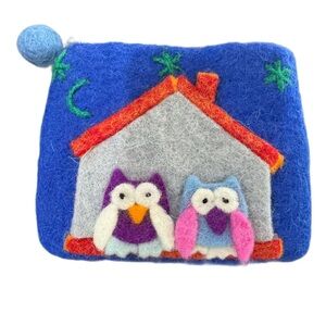 Adorable Owl Felt Pouch/Purse